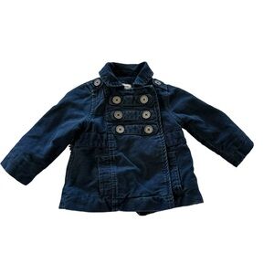Old Navy baby girl size 12-18 month blue pea coat